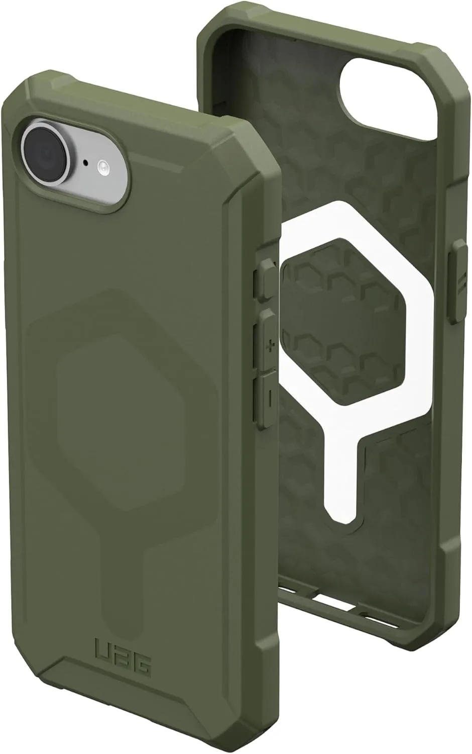 URBAN ARMOR GEAR UAG Designed for iPhone 16e Case Essential Armor - Compatible with MagSafe Rugged Military Grade Drop Proof Protective Cover, Opaque Olive Drab