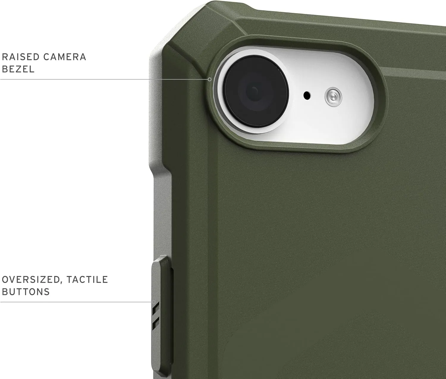 URBAN ARMOR GEAR UAG Designed for iPhone 16e Case Essential Armor - Compatible with MagSafe Rugged Military Grade Drop Proof Protective Cover, Opaque Olive Drab