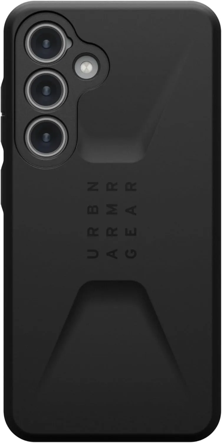 URBAN ARMOR GEAR UAG Designed for Samsung Galaxy S24 Case 6.2" Civilian Black, Rugged Military Drop-Proof Impact Resistant Non-Slip Protective Cover