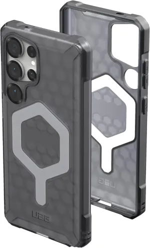 URBAN ARMOR GEAR UAG Designed for Samsung Galaxy S25 Ultra Case 6.8" Essential Armor - Compatible with Magnetic Charging Rugged Military Drop Tested Anti-Slip Protective Cover, Ash