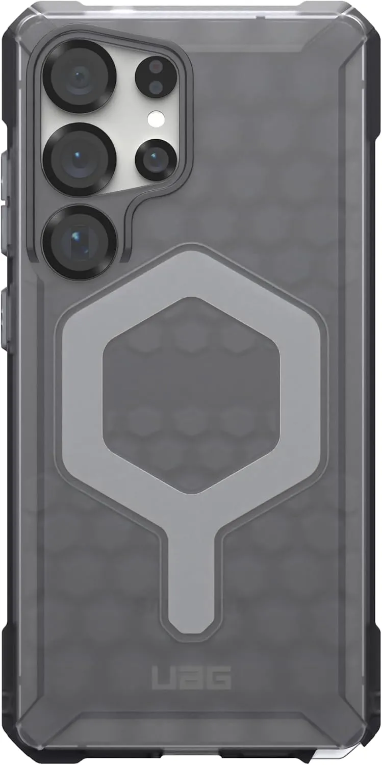 URBAN ARMOR GEAR UAG Designed for Samsung Galaxy S25 Ultra Case 6.8" Essential Armor - Compatible with Magnetic Charging Rugged Military Drop Tested Anti-Slip Protective Cover, Ash