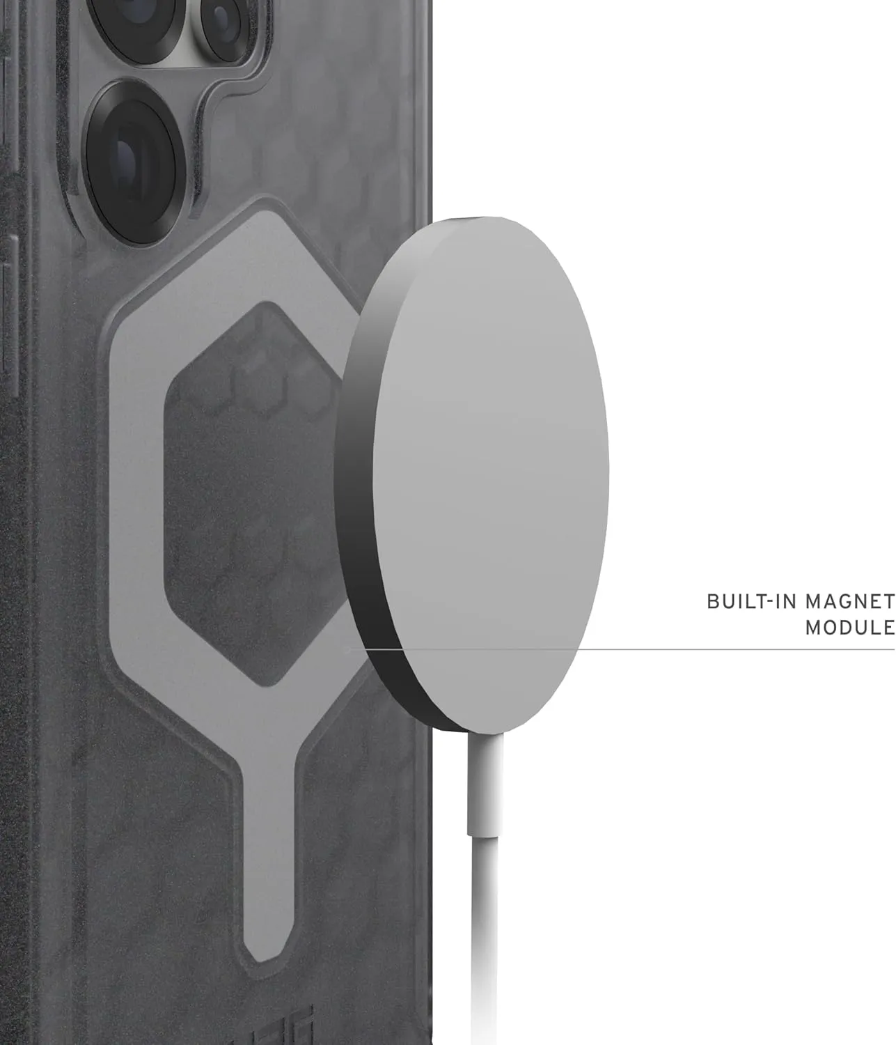URBAN ARMOR GEAR UAG Designed for Samsung Galaxy S25 Ultra Case 6.8" Essential Armor - Compatible with Magnetic Charging Rugged Military Drop Tested Anti-Slip Protective Cover, Ash