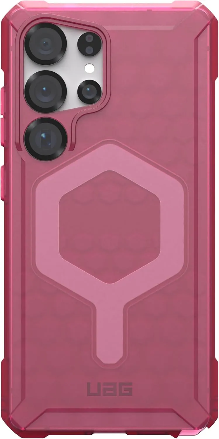 URBAN ARMOR GEAR UAG Designed for Samsung Galaxy S25 Ultra Case 6.8" Essential Armor - Compatible with Magnetic Charging Rugged Military Drop Tested Anti-Slip Protective Cover, Berry