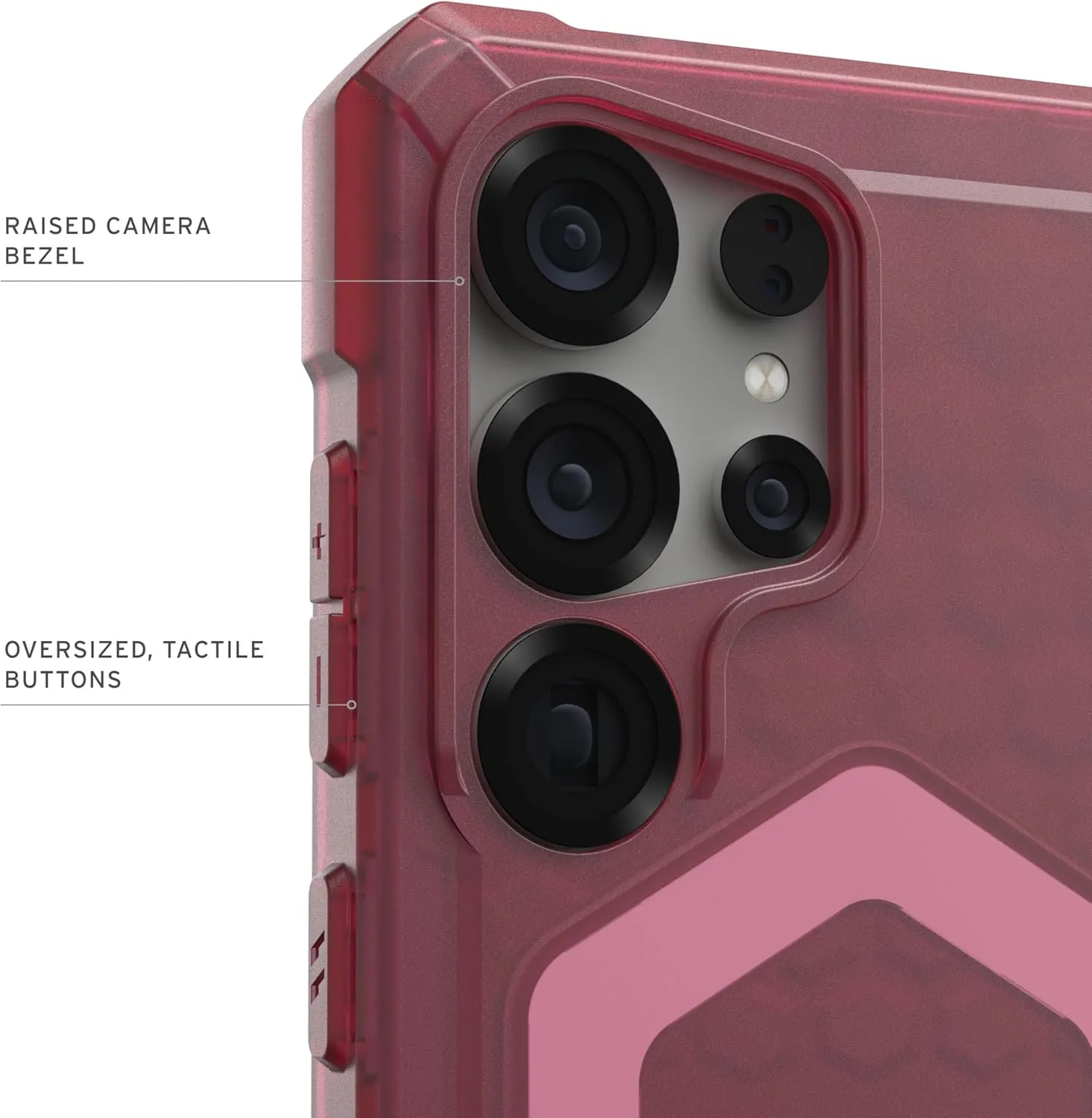 URBAN ARMOR GEAR UAG Designed for Samsung Galaxy S25 Ultra Case 6.8" Essential Armor - Compatible with Magnetic Charging Rugged Military Drop Tested Anti-Slip Protective Cover, Berry