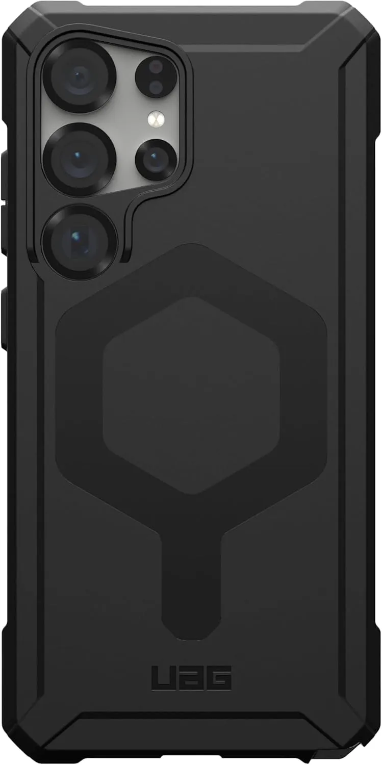 URBAN ARMOR GEAR UAG Designed for Samsung Galaxy S25 Ultra Case 6.8" Essential Armor - Compatible with Magnetic Charging Rugged Military Drop Tested Anti-Slip Protective Cover, Black