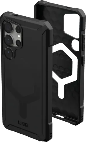 URBAN ARMOR GEAR UAG Designed for Samsung Galaxy S25 Ultra Case 6.8" Essential Armor - Compatible with Magnetic Charging Rugged Military Drop Tested Anti-Slip Protective Cover, Black