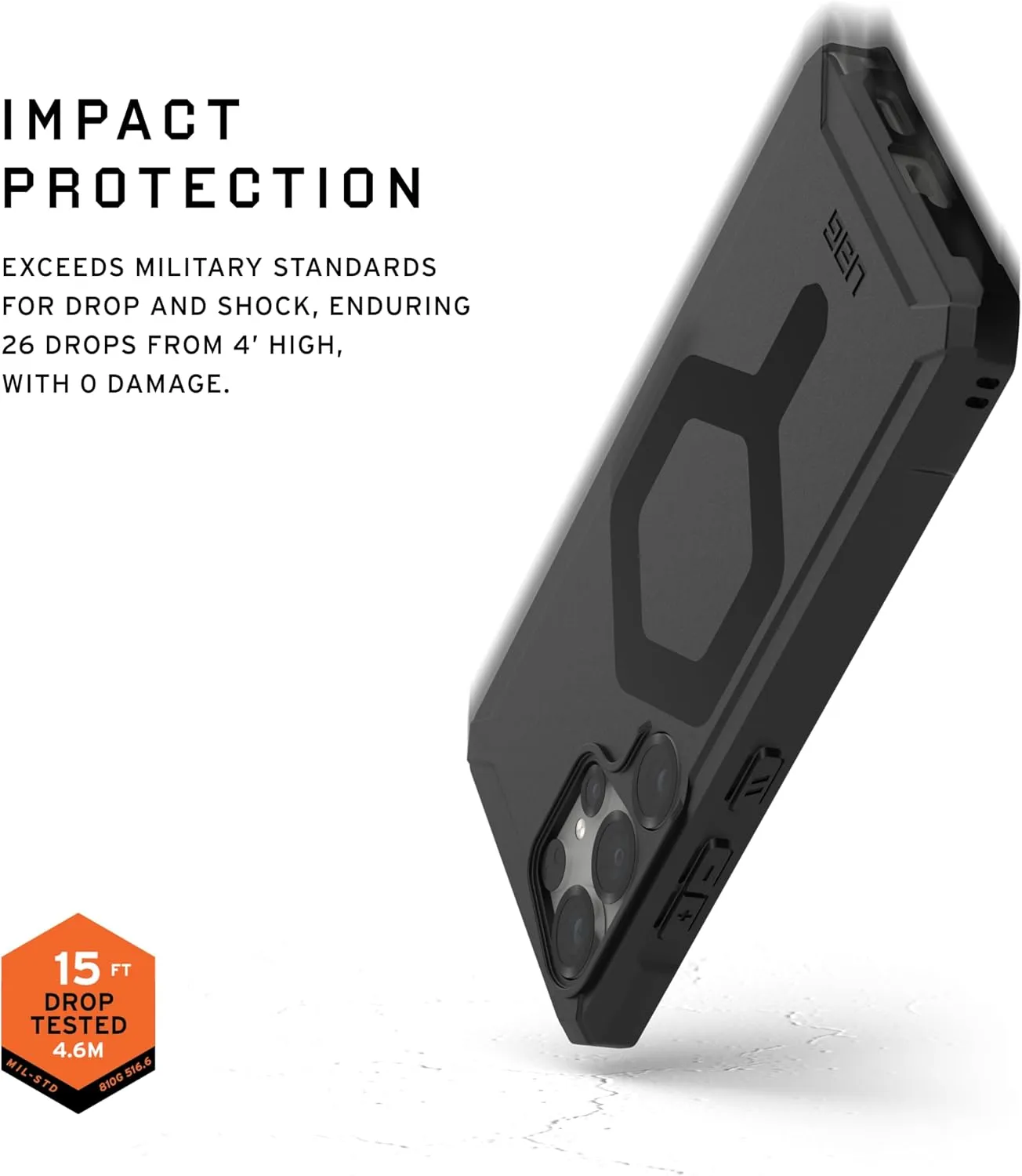 URBAN ARMOR GEAR UAG Designed for Samsung Galaxy S25 Ultra Case 6.8" Essential Armor - Compatible with Magnetic Charging Rugged Military Drop Tested Anti-Slip Protective Cover, Black