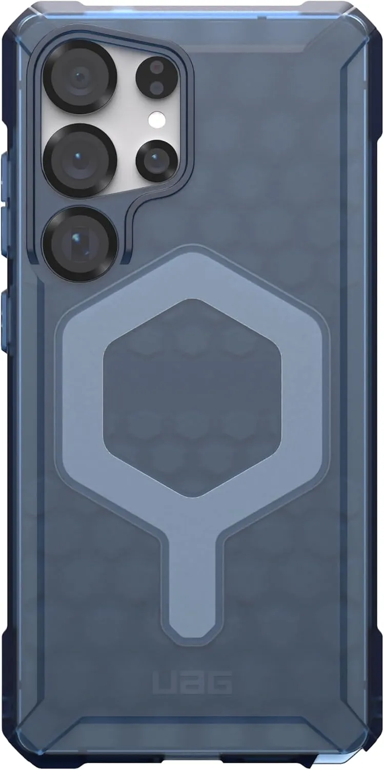 URBAN ARMOR GEAR UAG Designed for Samsung Galaxy S25 Ultra Case 6.8" Essential Armor - Compatible with Magnetic Charging Rugged Military Drop Tested Anti-Slip Protective Cover, Cloud Blue