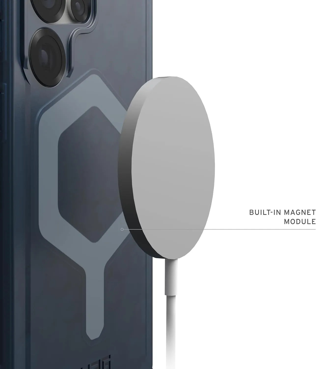 URBAN ARMOR GEAR UAG Designed for Samsung Galaxy S25 Ultra Case 6.8" Essential Armor - Compatible with Magnetic Charging Rugged Military Drop Tested Anti-Slip Protective Cover, Cloud Blue