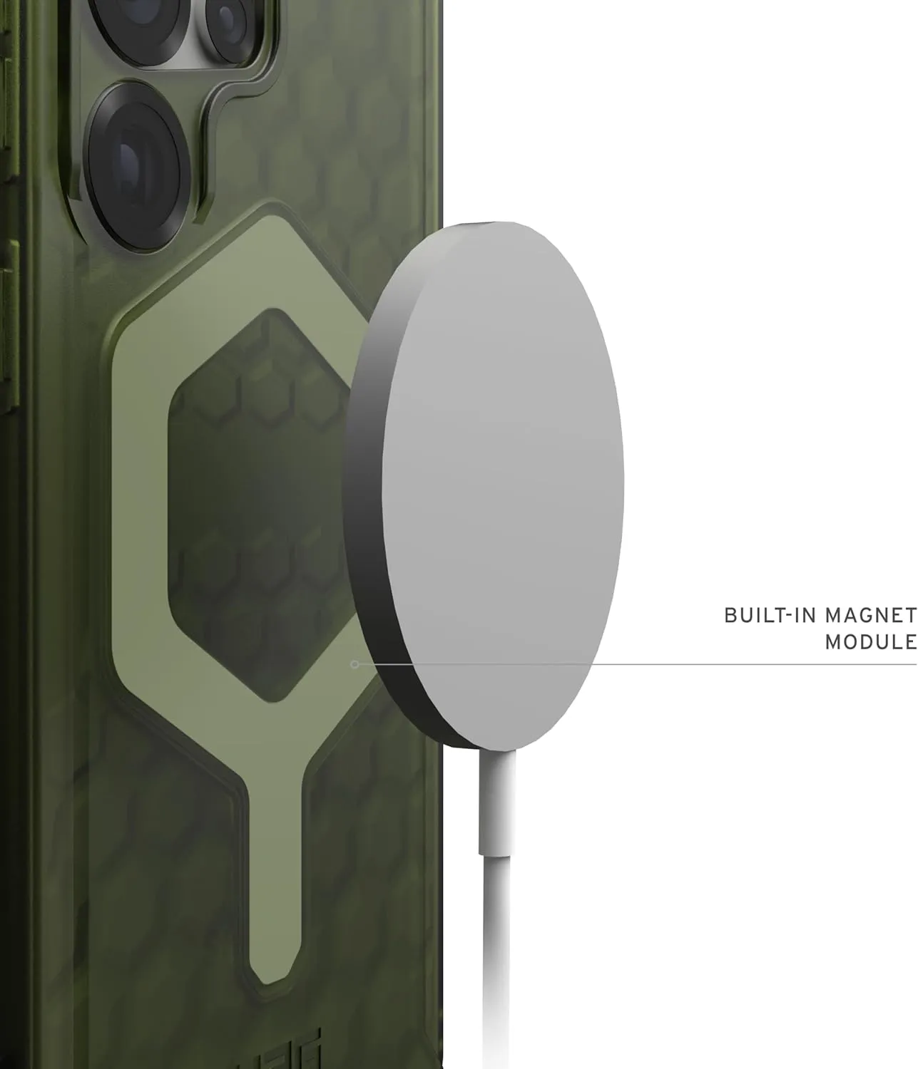 URBAN ARMOR GEAR UAG Designed for Samsung Galaxy S25 Ultra Case 6.8" Essential Armor - Compatible with Magnetic Charging Rugged Military Drop Tested Anti-Slip Protective Cover, Olive Drab