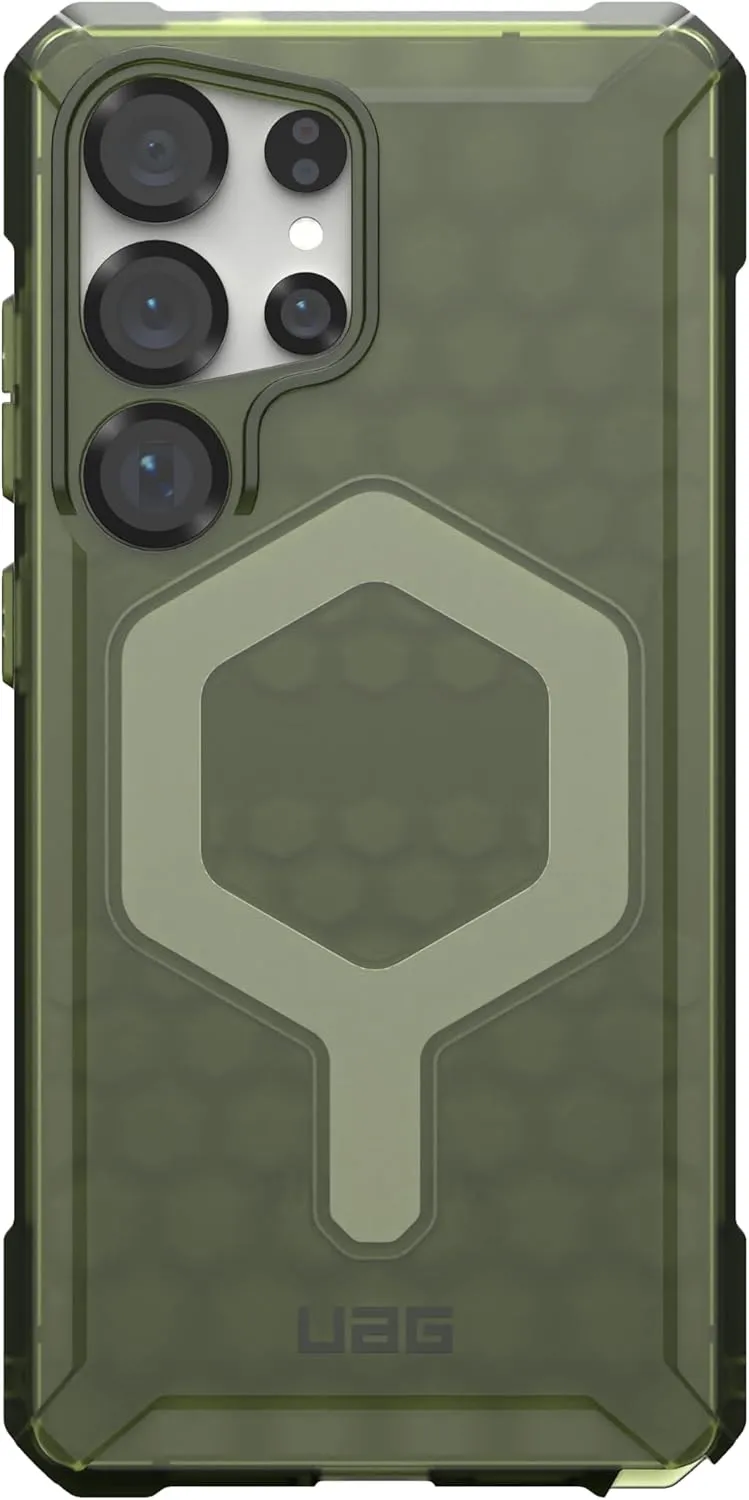 URBAN ARMOR GEAR UAG Designed for Samsung Galaxy S25 Ultra Case 6.8" Essential Armor - Compatible with Magnetic Charging Rugged Military Drop Tested Anti-Slip Protective Cover, Olive Drab
