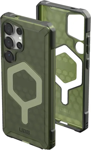 URBAN ARMOR GEAR UAG Designed for Samsung Galaxy S25 Ultra Case 6.8" Essential Armor - Compatible with Magnetic Charging Rugged Military Drop Tested Anti-Slip Protective Cover, Olive Drab