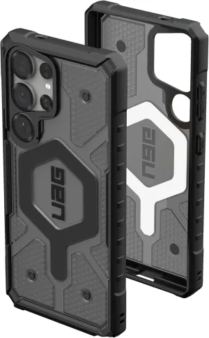 URBAN ARMOR GEAR UAG Designed for Samsung Galaxy S25 Ultra Case 6.8" Pathfinder Clear - Compatible with Magnetic Charging Transparent Rugged Military Drop Tested Protective Cover, Ash