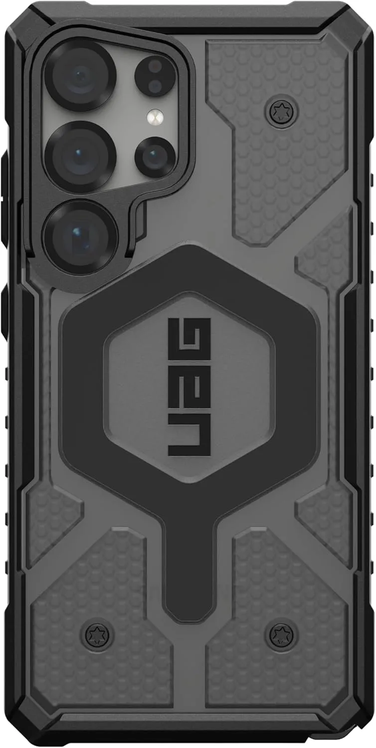 URBAN ARMOR GEAR UAG Designed for Samsung Galaxy S25 Ultra Case 6.8" Pathfinder Clear - Compatible with Magnetic Charging Transparent Rugged Military Drop Tested Protective Cover, Ash