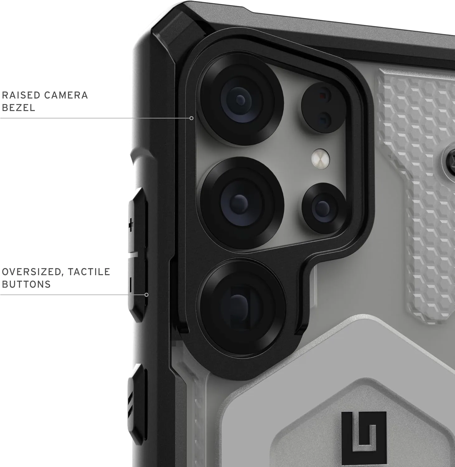 URBAN ARMOR GEAR UAG Designed for Samsung Galaxy S25 Ultra Case 6.8" Pathfinder Clear - Compatible with Magnetic Charging Transparent Rugged Military Drop Tested Protective Cover, Ice/Silver