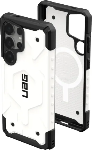 URBAN ARMOR GEAR UAG Designed for Samsung Galaxy S25 Ultra Case 6.8" Pathfinder - Compatible with Magnetic Charging Armor Shell Impact-Resistant Rugged Military Drop Tested Protective Cover, White