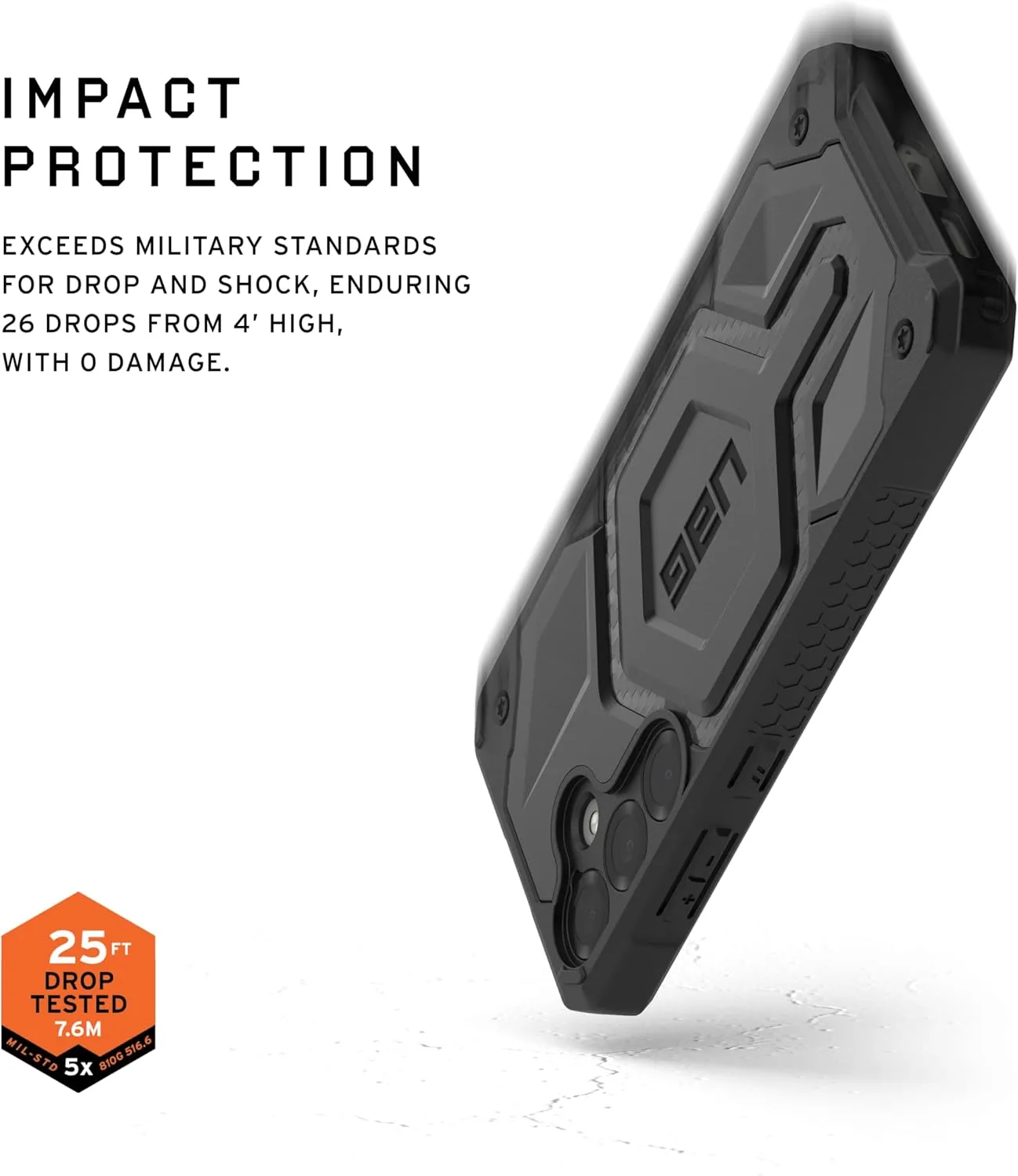 URBAN ARMOR GEAR UAG for Samsung Galaxy S25 Plus Case 6.7" Monarch Pro - Compatible with Magnetic Charging Premium Rugged Military Drop Tested Protective Cover, Carbon Fiber