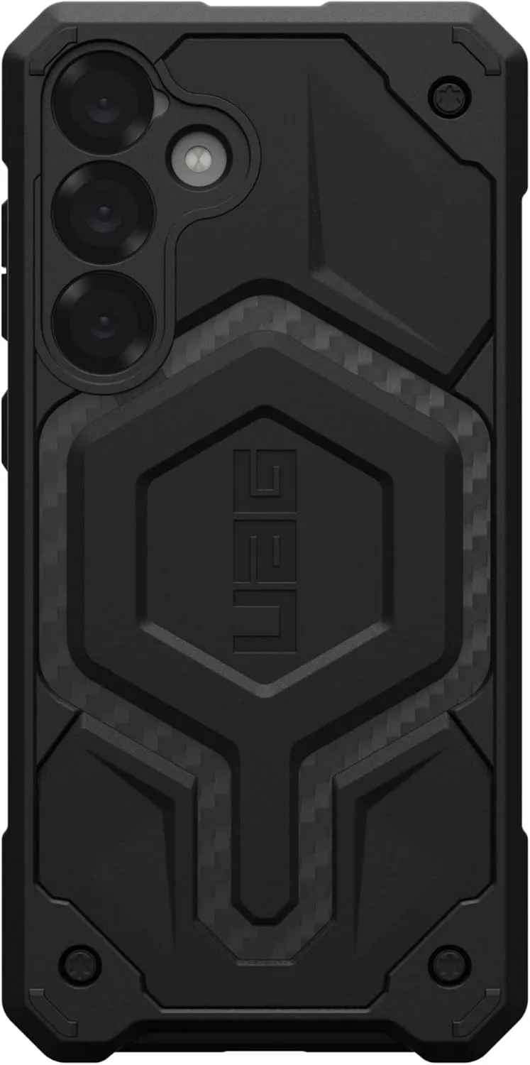 URBAN ARMOR GEAR UAG for Samsung Galaxy S25 Plus Case 6.7" Monarch Pro - Compatible with Magnetic Charging Premium Rugged Military Drop Tested Protective Cover, Carbon Fiber