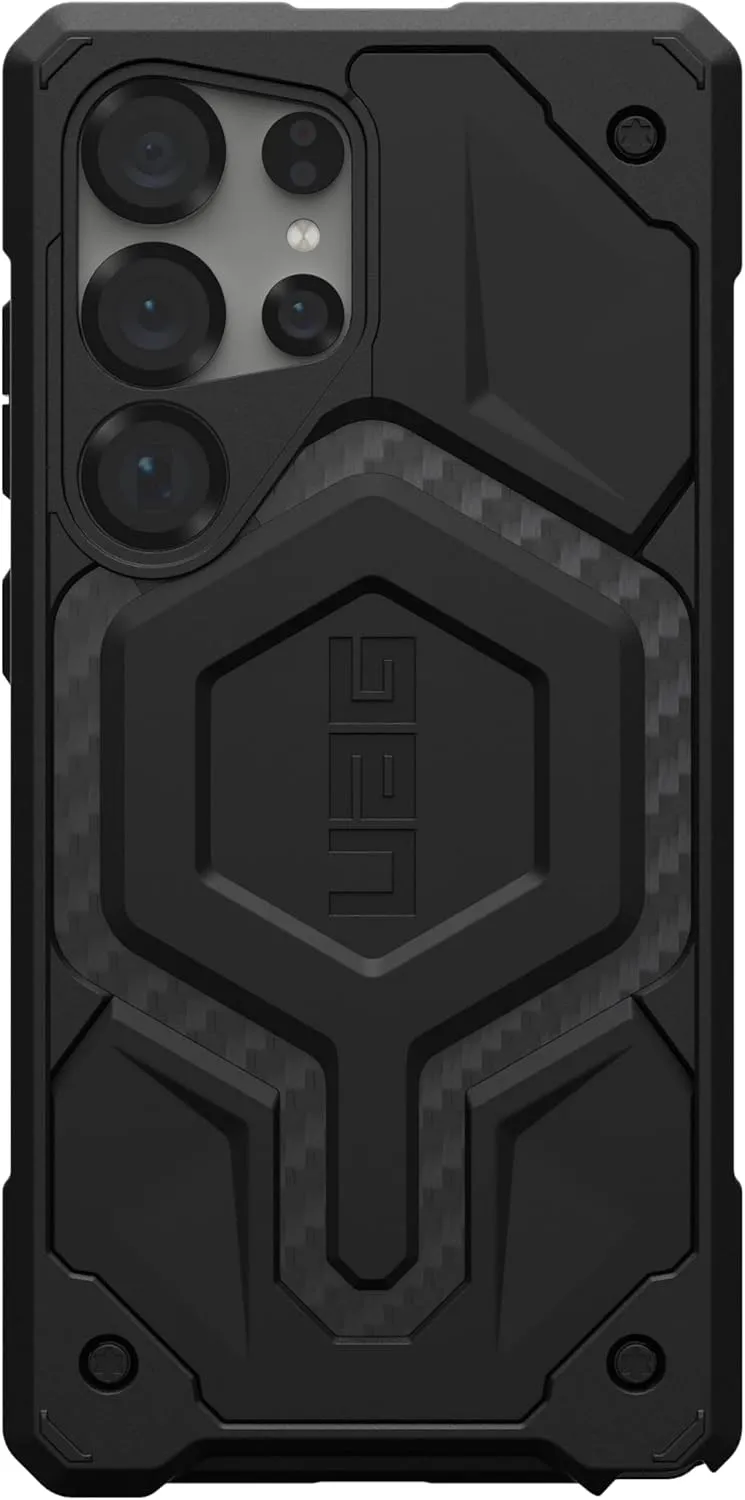 URBAN ARMOR GEAR UAG for Samsung Galaxy S25 Ultra Case 6.8" Monarch Pro - Compatible with Magnetic Charging Premium Rugged Military Drop Tested Protective Cover, Carbon Fiber