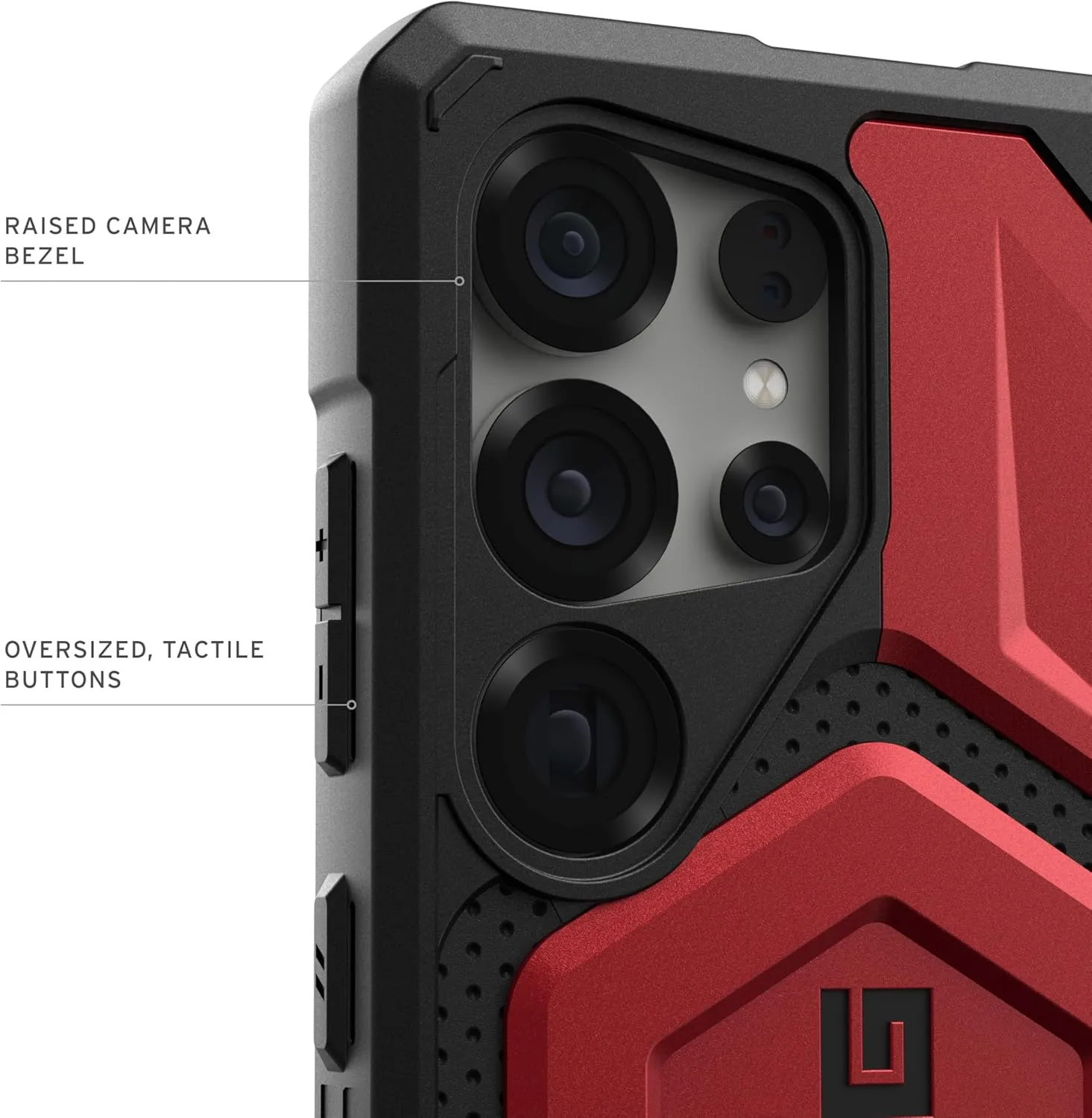 URBAN ARMOR GEAR UAG for Samsung Galaxy S25 Ultra Case 6.8" Monarch Pro - Compatible with Magnetic Charging Premium Rugged Military Drop Tested Protective Cover, Crimson