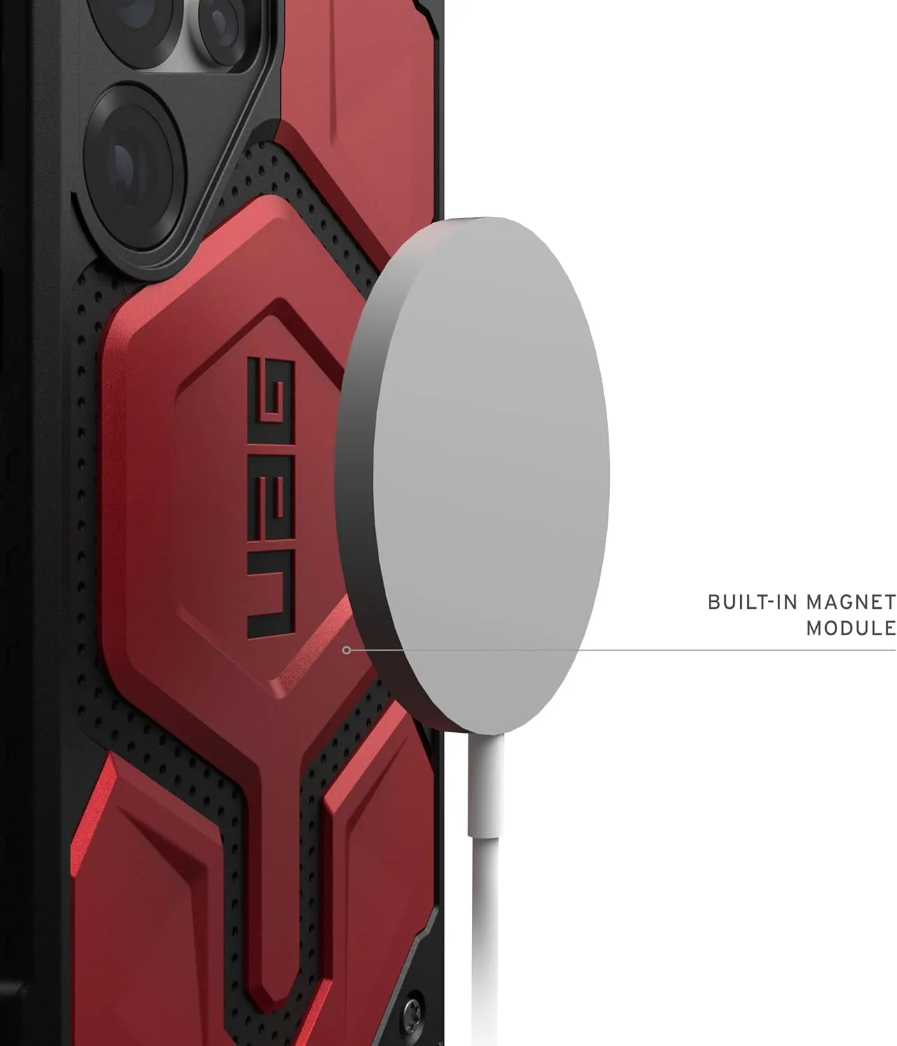 URBAN ARMOR GEAR UAG for Samsung Galaxy S25 Ultra Case 6.8" Monarch Pro - Compatible with Magnetic Charging Premium Rugged Military Drop Tested Protective Cover, Crimson