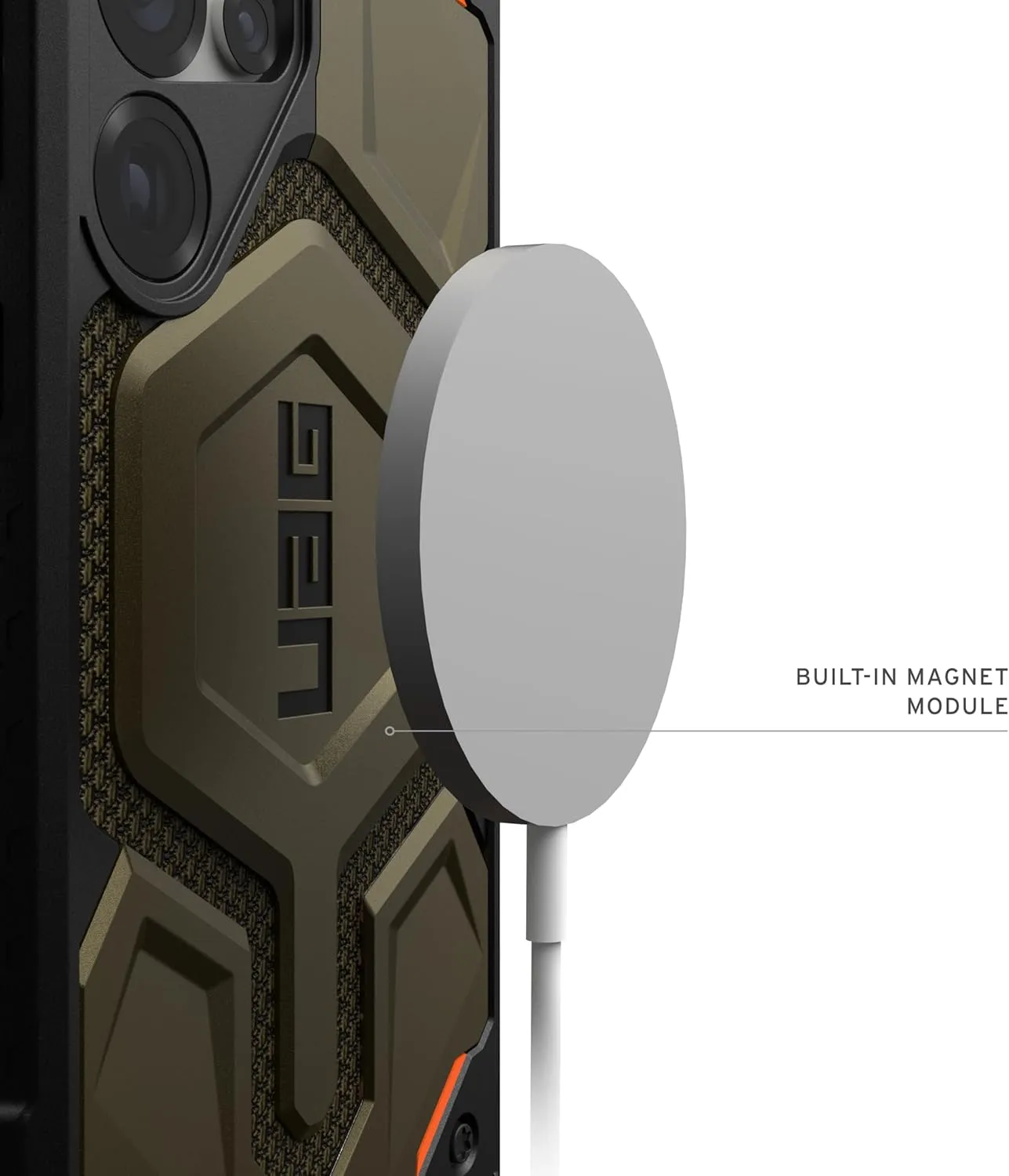 URBAN ARMOR GEAR UAG for Samsung Galaxy S25 Ultra Case 6.8" Monarch Pro - Compatible with Magnetic Charging Premium Rugged Military Drop Tested Protective Cover, Kevlar Element Green