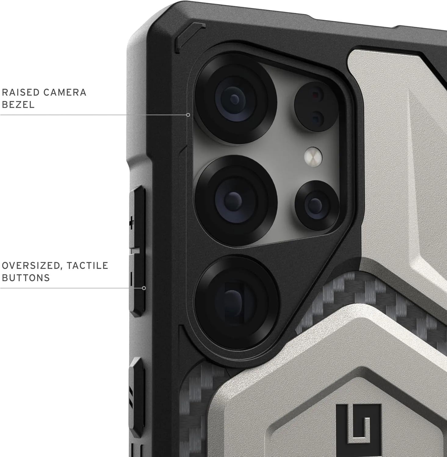 URBAN ARMOR GEAR UAG for Samsung Galaxy S25 Ultra Case 6.8" Monarch Pro - Compatible with Magnetic Charging Rugged Military Drop Tested Protective Cover, Titanium