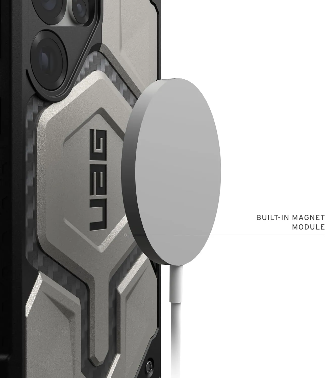 URBAN ARMOR GEAR UAG for Samsung Galaxy S25 Ultra Case 6.8" Monarch Pro - Compatible with Magnetic Charging Rugged Military Drop Tested Protective Cover, Titanium