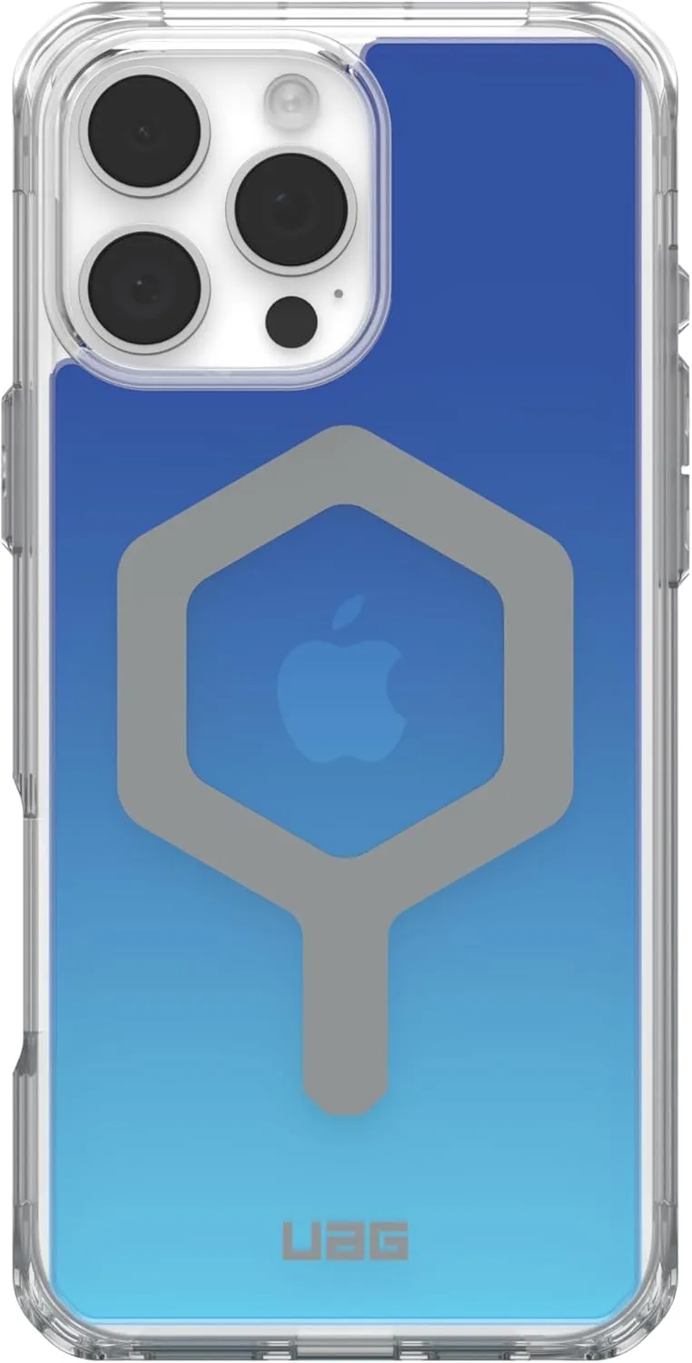 URBAN ARMOR GEAR UAG [Limited Edition] Designed for iPhone 16 Pro Max Case 6.9" Plyo - Compatible with MagSafe Charging Rugged Anti-Yellowing Transparent Military Grade Protective Cover, Blue Ombre