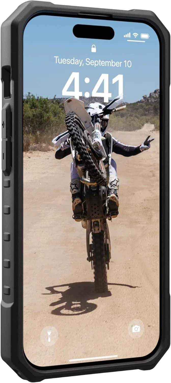 URBAN ARMOR GEAR UAG [Updated Ver] Compatible with iPhone 15 Pro Case 6.1" Pathfinder Olive Drab Built-in Magnet Compatible with MagSafe Charging Rugged Military Grade Dropproof Protective Cover