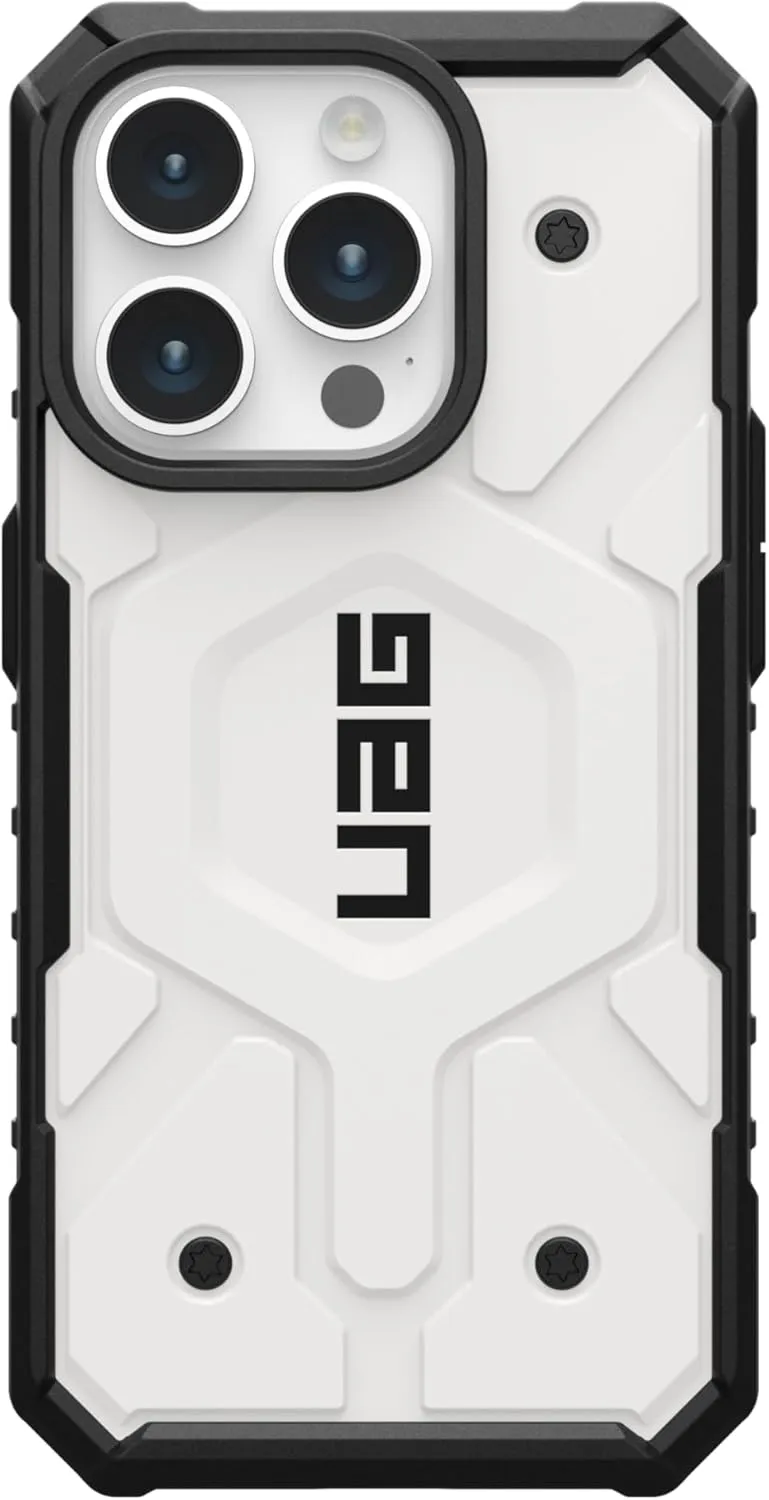 URBAN ARMOR GEAR UAG [Updated Ver] Compatible with iPhone 15 Pro Case 6.1" Pathfinder White Built-in Magnet Compatible with MagSafe Charging Rugged Military Grade Dropproof Protective Cover