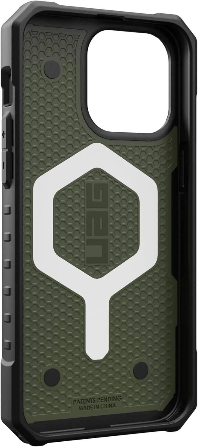 URBAN ARMOR GEAR UAG [Updated Ver] Compatible with iPhone 15 Pro Max Case 6.7" Pathfinder Olive Drab Built-in Magnet Compatible with MagSafe Charging Rugged Military Grade Dropproof Protective Cover