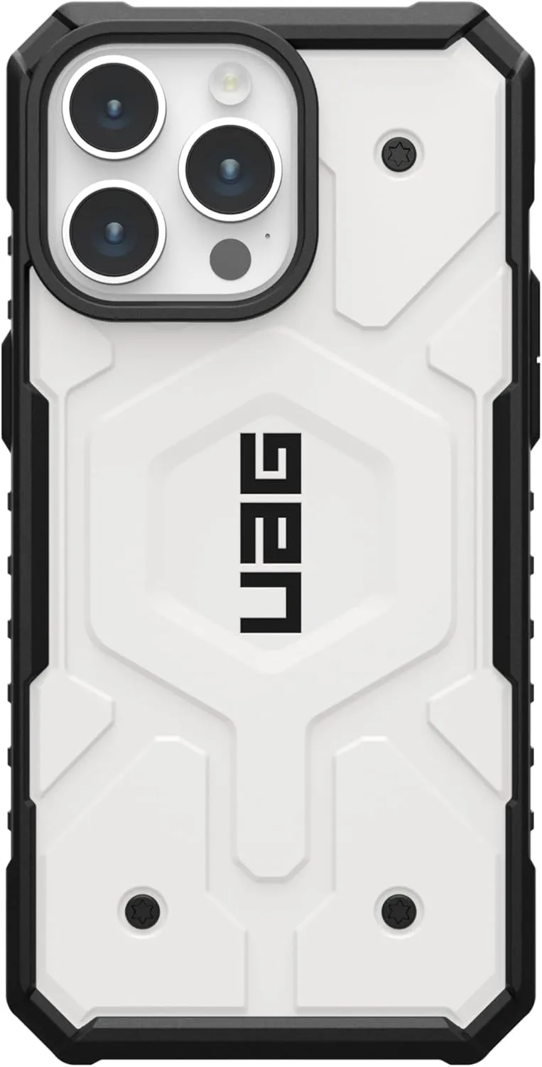 URBAN ARMOR GEAR UAG [Updated Ver] Compatible with iPhone 15 Pro Max Case 6.7" Pathfinder White Built-in Magnet Compatible with MagSafe Charging Rugged Military Grade Dropproof Protective Cover