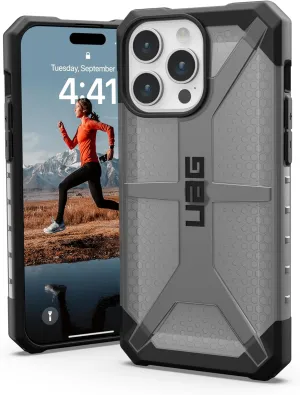 URBAN ARMOR GEAR UAG [Updated Ver] Compatible with iPhone 15 Pro Max Case 6.7" Plasma Ash Rugged Transparent Clear Military Grade Drop Tested Protective Cover