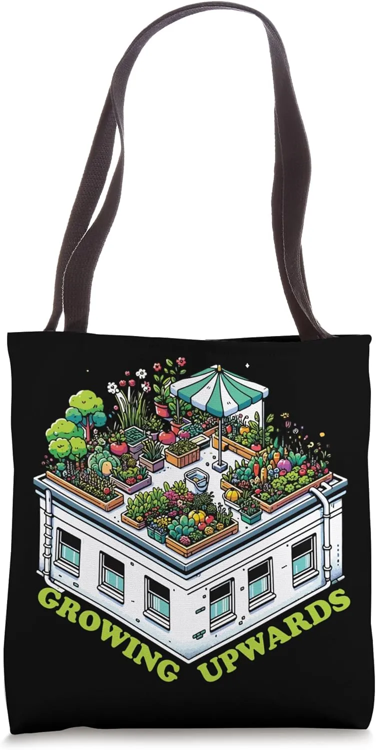 Urban Gardener City Rooftop Garden Sustainable Gardening Tote Bag