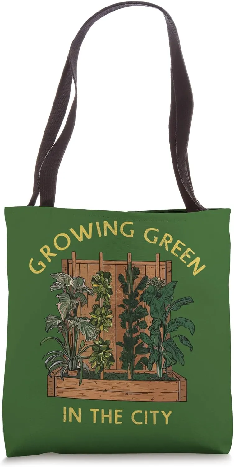 Urban Gardener City Rooftop Garden Sustainable Gardening Tote Bag