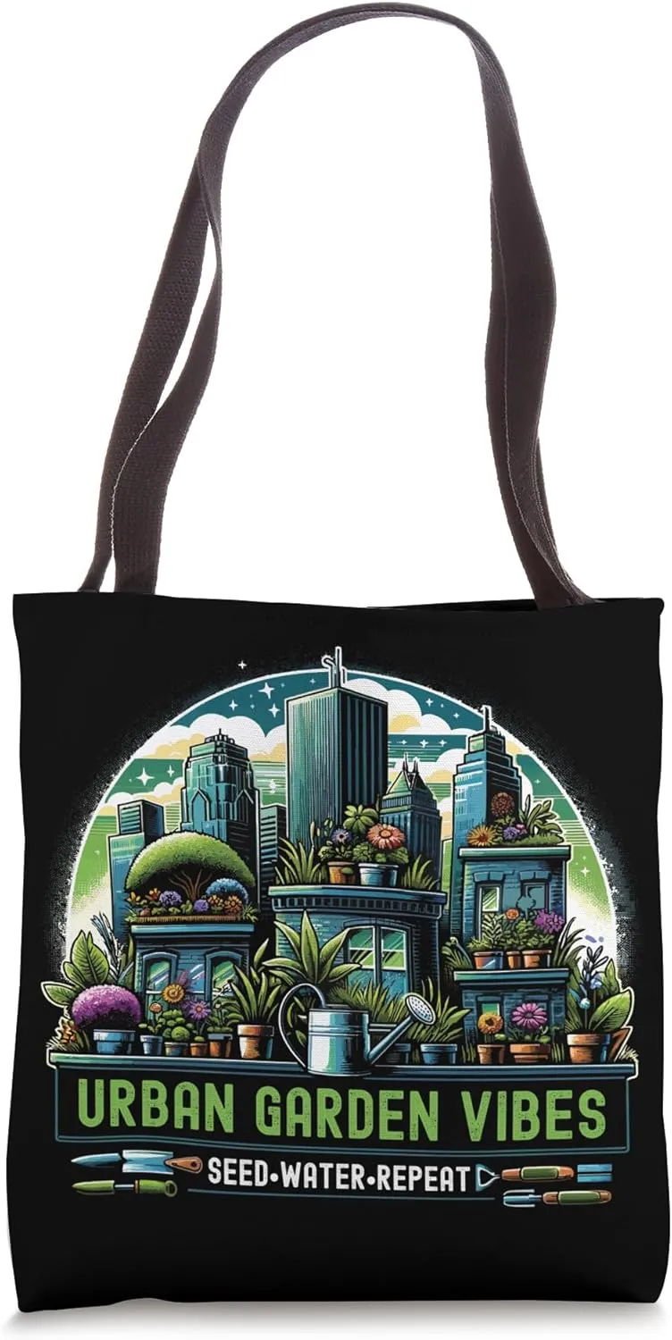 Urban Gardener City Rooftop Garden Sustainable Gardening Tote Bag
