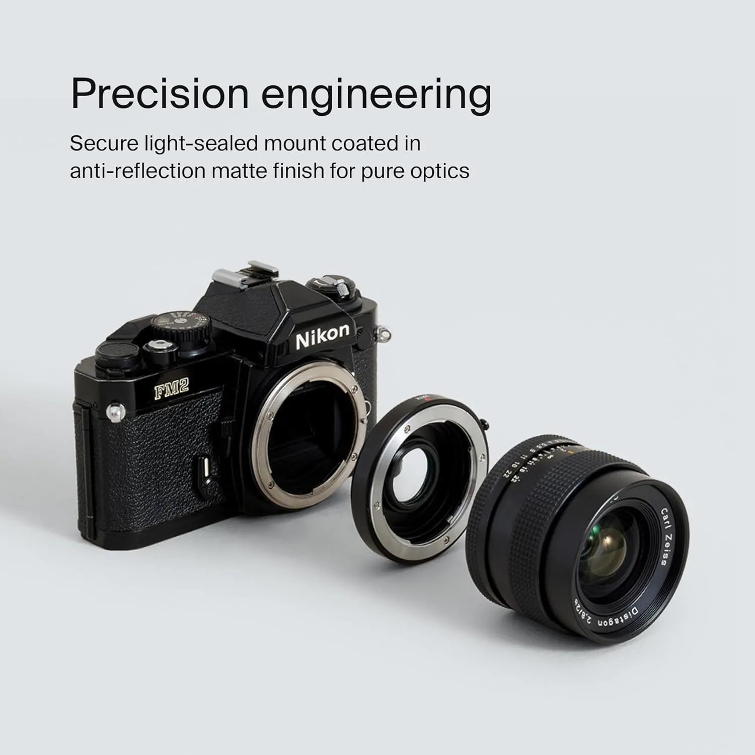 Urth Lens Mount Adapter: Compatible for Nikon F Camera Body to Contax/Yashica (C/Y) Lens (with Optical Glass)