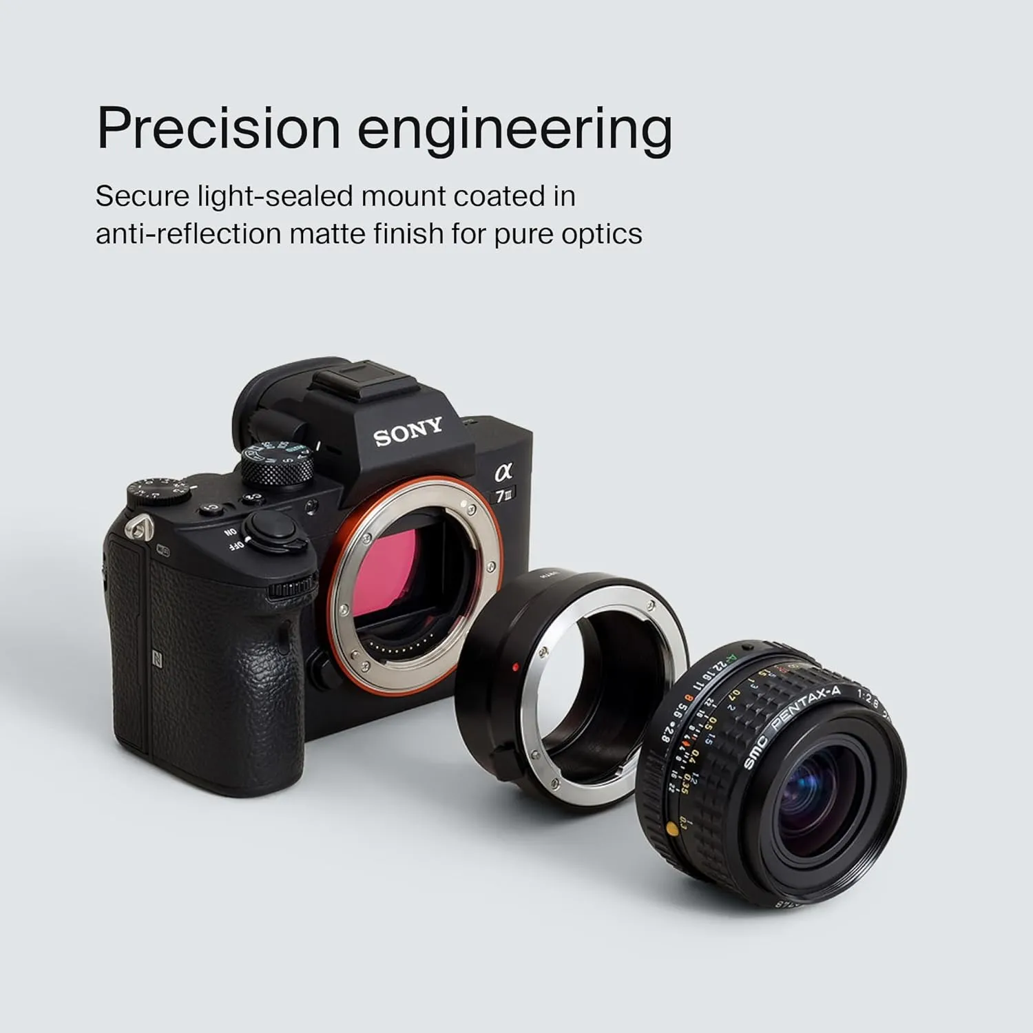 Urth Lens Mount Adapter: Compatible with Pentax K Lens to Sony E Camera Body