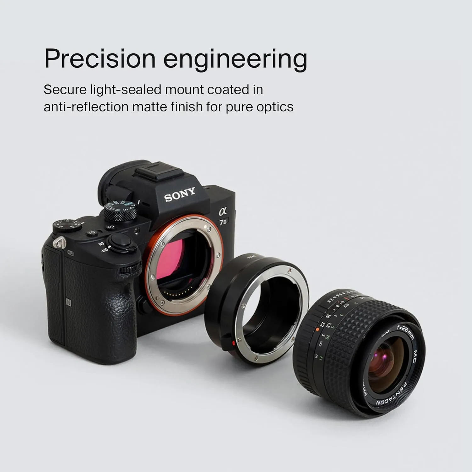 Urth Lens Mount Adapter: Compatible with Praktica B Lens to Sony E Camera Body