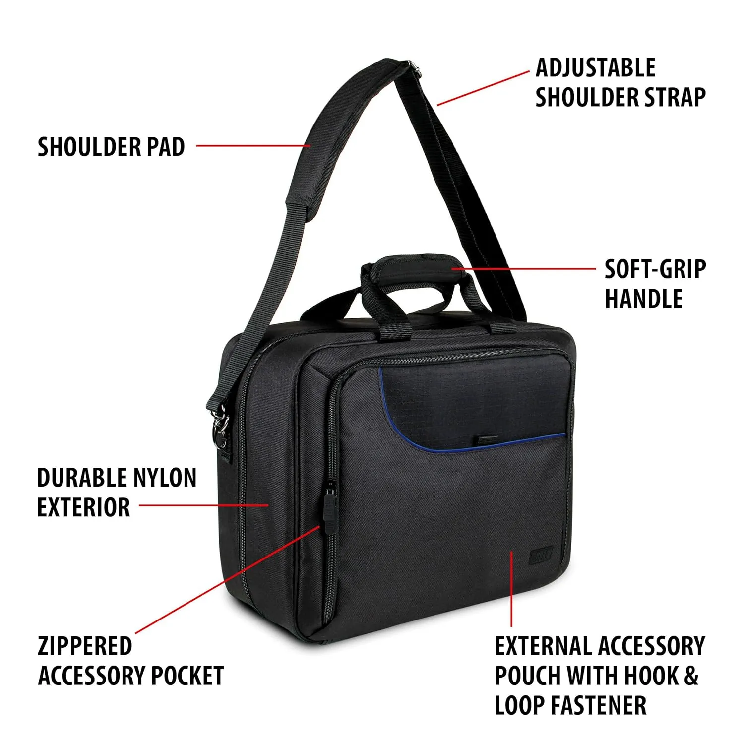 USA Gear Large Hairstylist Traveling Bag - Hair Salon Case - Customizable Interior with Adjustable Dividers - Fit All Hair Equipment Blow Dryer, Barber Tools, Curling Iron, Brushes (Blue)
