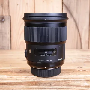Used Sigma 50mm F1.4 DG ART Nikon Fit Lens