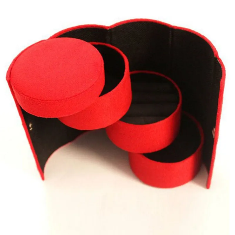 Useful 3 Layers Jewelry Box Accessories Cylinder Cases Necklace Earring Jewelry Holder Organizer Boxes