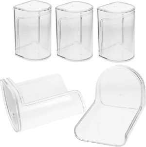 Vaguelly Handicraft Models Display Stand 4 Piece Set Plastic Showcase for Dolls Mini Figures and Collectibles Easy Assembly