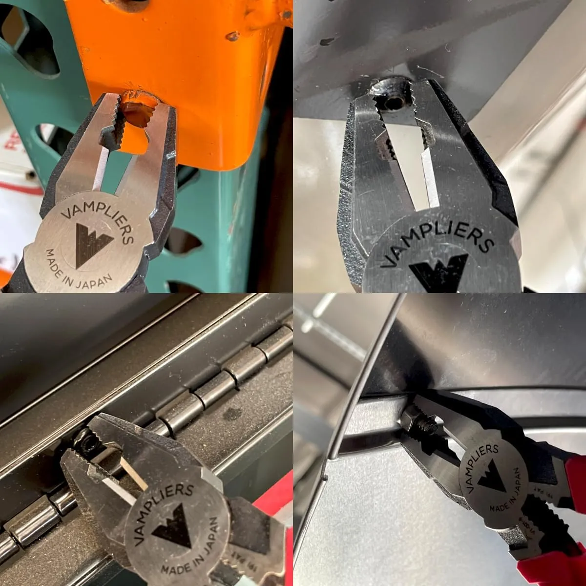 VAMPLIERS 8" Stripped Screw Extractor Linesman Pliers. Made in Japan. Professional Grade Heavy Duty Combination Pliers, Stripped Screw Removal Tool.