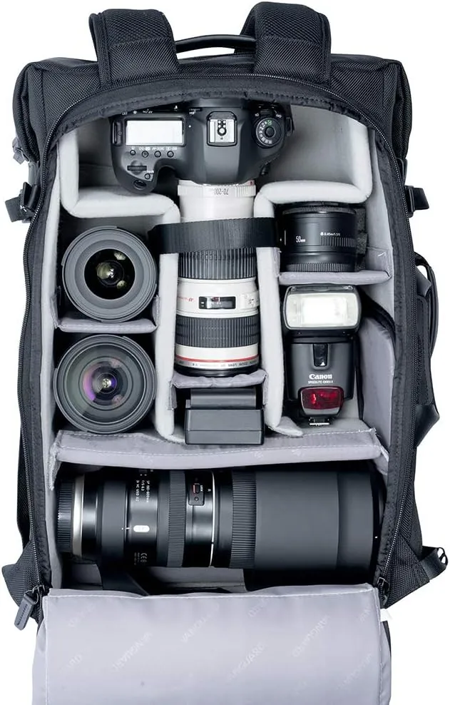 Vanguard VEO SELECT49 BK Backpack/Shoulder Bag for DSLR, Mirrorless/CSC Camera or Drone, Black