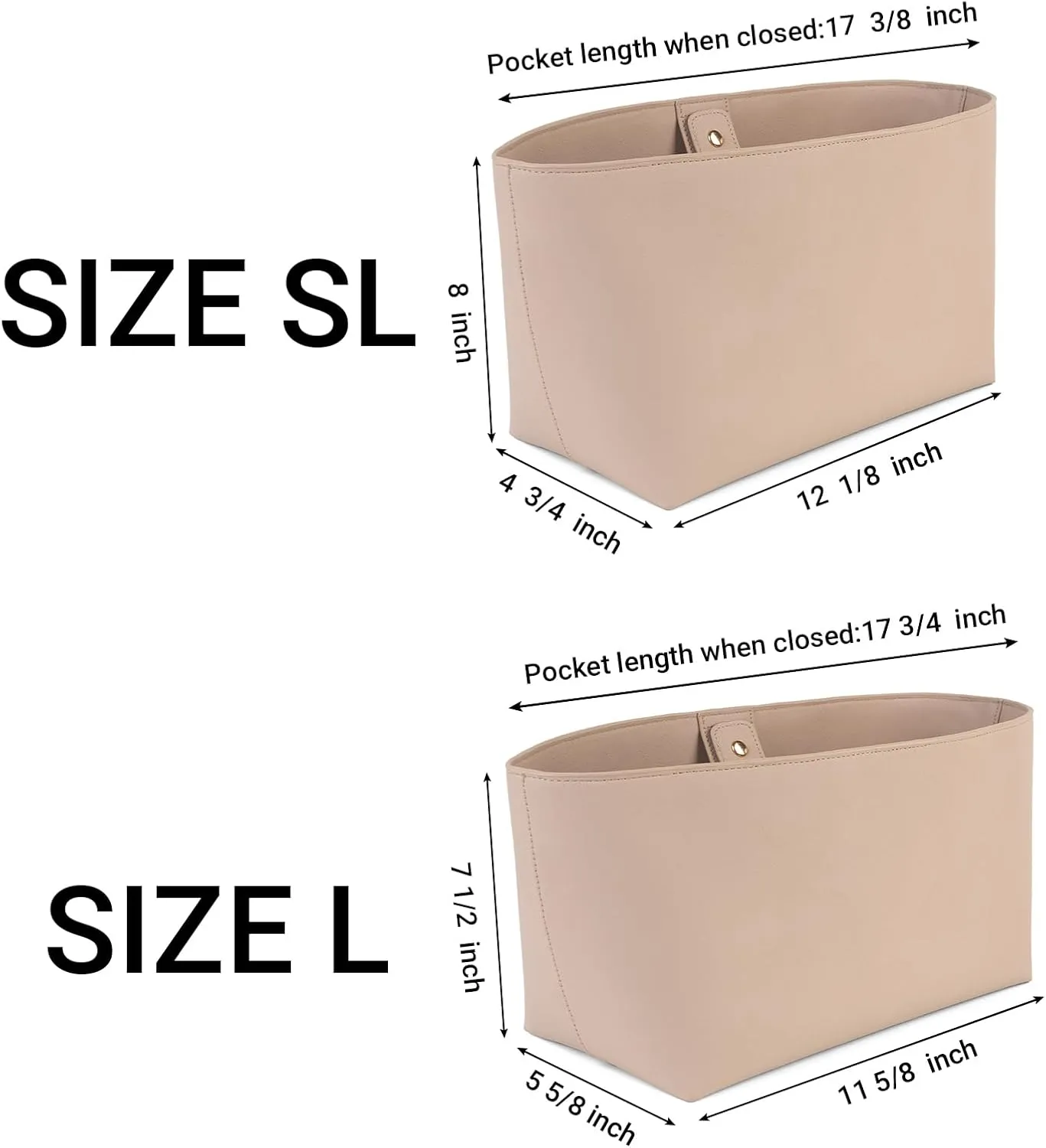 Vegan Leather Tote Bag Organizer Insert,Multi-Pocket Purse Organizers,with 15-Inch Laptop Compatible with Saint Laurent Tote E/W、LV Neverfull MM and More(SL)