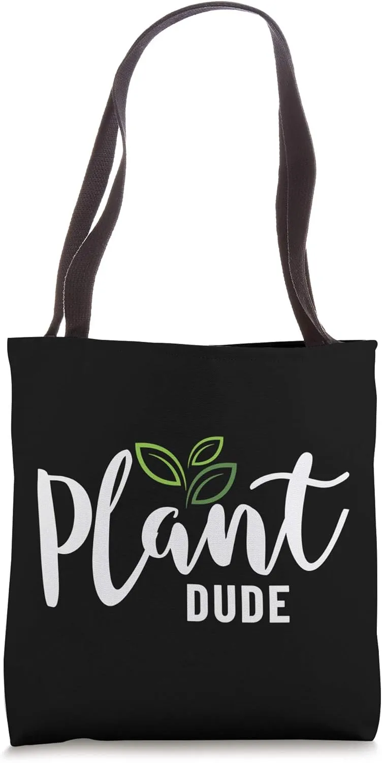 Vegan Men Plant Based Diet Plant Dude Tote Bag
