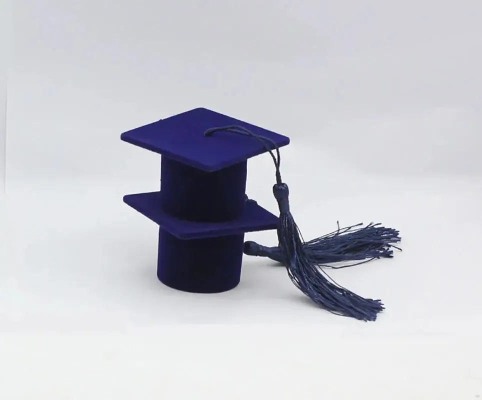 Velvet Ring Box Graduation Bachelor Cap Jewelry Packging Box Wedding Engagement Earring Box Graduation Gift Jewelry Organizer