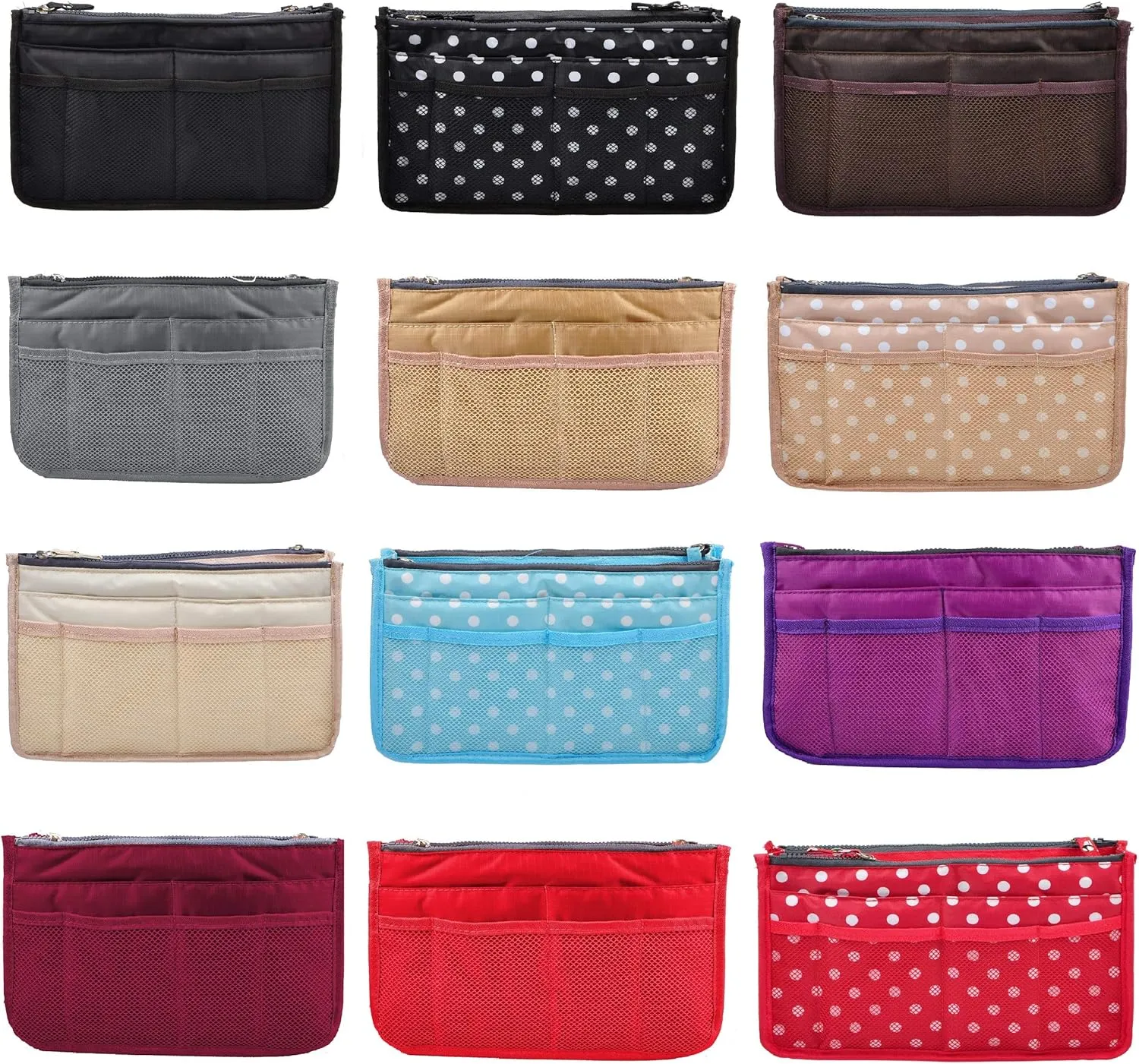 Vercord Updated Purse Handbag Organizer Insert Liner Bag in Bag 13 Pockets Black Large